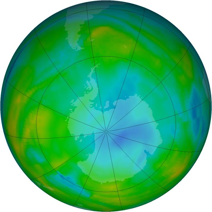 Antarctic ozone map for 04 June 1979